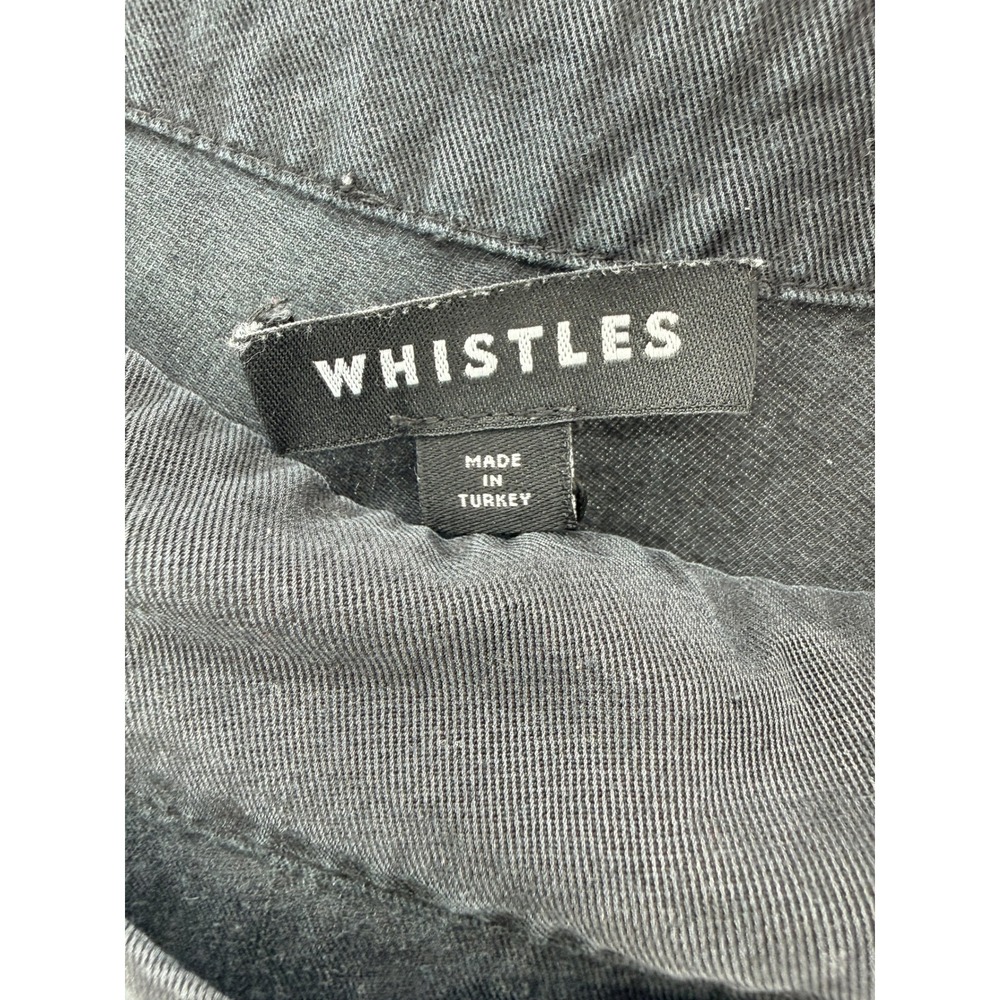 Whistles Riley Dungarees Black Tencel Lyocell Overalls Jumpsuit US 6 UK 10 - Picture 5 of 9
